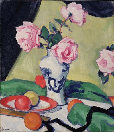 Still Life with Japanese Jar and Roses, c.1919 by Samuel John Peploe